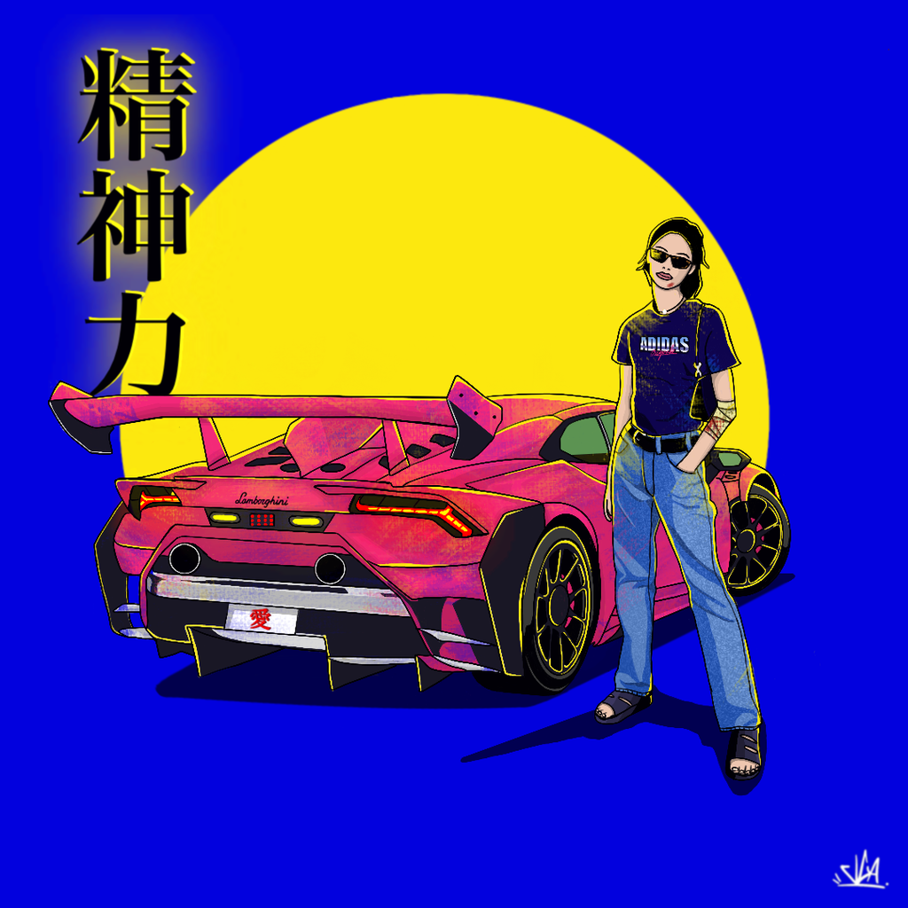 067 LAMBO BLEU - Print